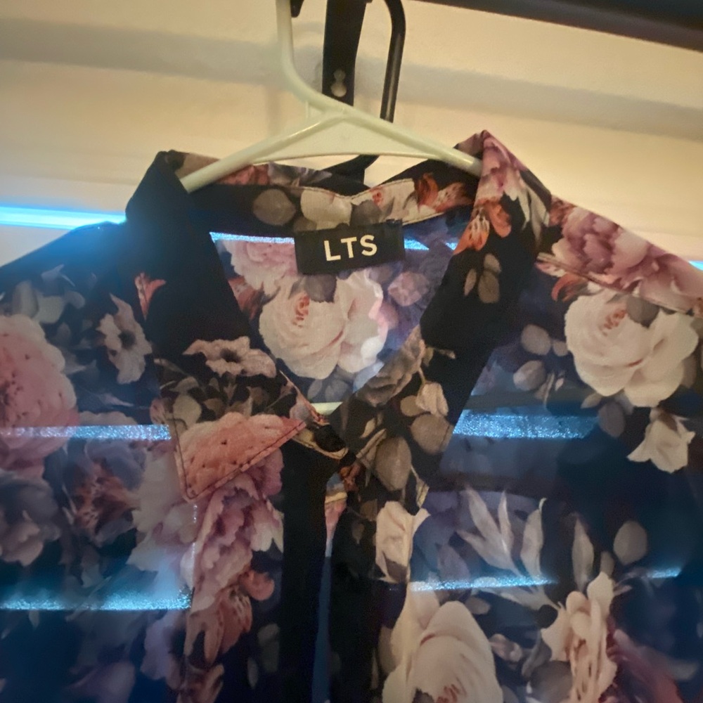 Long Tall Sally Floral Sheer Blouse